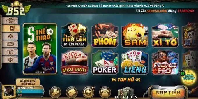 Phỏm B52 Club Trên Điện Thoại- Chơi Mọi Lúc Mọi Nơi